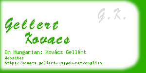 gellert kovacs business card