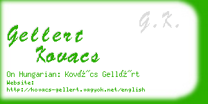 gellert kovacs business card